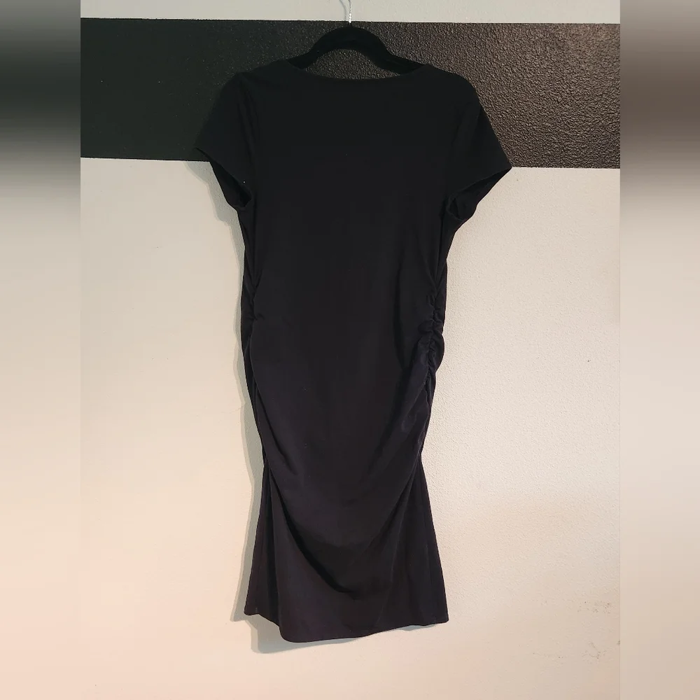 Isabel Maternity by Ingrid & Isabel Classic Black Midi Dress Size Large - Picture 2 of 5